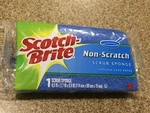 New One Pack 3M Scotch-brite Non-scratch Scrub Sponge (4.5" X 2.7" 0.6"). Fixed Price $9.67.