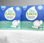 Tru Earth Dishwasher Detergent Tablets 40CT Dye, Fragrance, Paraben Free Lot X2. Fixed Price $22.97.