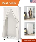 Lightweight Natural Canvas Garment Cover - Ideal Organized Wardrobe Efforts. Fixed Price $37.79.