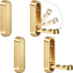 4 Pcs Gold Foldable Wall Hooks Zinc Alloy Heavy Duty Coat Hat Towel Rack. Fixed Price $32.59.