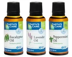 Earth's Care Pure Lavender & Peppermint Eucalyptus Essential Oils - (3)1 Oz.. Fixed Price $19.99.