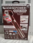 The Horsepower Pocket Pony Rechargeable Scrubber 3.7V Li-ion. Fixed Price $25.00.