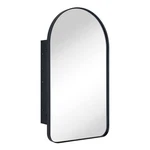 Matt Black Arched Recessed Bathroom Medicine Cabinet With Mirror Metal Framed. Fixed Price $182.74.