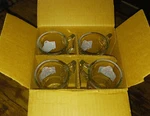 Home Interiors 8770-BD Christmas 5.5" Irish Coffee Mugs Candy Canes New Box. Fixed Price $12.95.