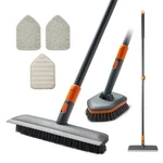 Cleanhome Floor Brush Tile Tub Scrubber With 4 Grey And Orange. Fixed Price $30.99.