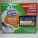 Scrubbing Bubbles Toilet Gel Fresh Citrus (2 Dispensers + 30 Stamps). Fixed Price $15.00.