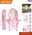 Heritage Unicorn Themed Figural Folding Camp Chair,lightweight Portable Chair.... Fixed Price $69.08.