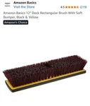Basics 12" Deck Brush With Soft Bumper. Fixed Price $14.97.
