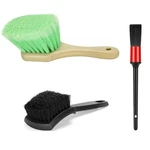 Fitosy Wheel Rim & Tire Brush Set, Soft Stiff Bristle Wash Cleaning Green. Fixed Price $12.38.