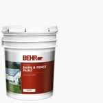 New Behr Pro White Exterior Barn And Fence Paint Oil-latex 5 Gal Livestock-safe. Fixed Price $127.44.