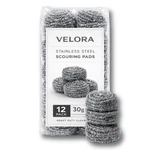 Stainless Steel Scouring Pads - 12 Pack Wool Scrubbers For Pots, Pans.... Fixed Price $19.43.