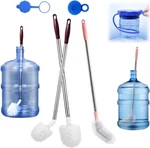 Bottle Brush, 3 Pack Long Handled Bucket Brushes With 2 Water Jug Caps, White. Fixed Price $24.49.