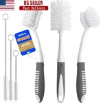 Kitchen Dish Set Long Handle Bottle Pan Scrub Brushes Straw Cleaners. Fixed Price $11.44.