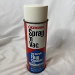 Vtg Glamorene Spray 'n Vac No Scrub Rug Cleaner Can 24OZ Close To Full Prop. Fixed Price $26.00.