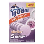 Ty-d-bol Lavender Toilet Bowl Cleaner 5 Count Tablet Value Pack Made In The Usa. Fixed Price $7.34.