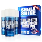 Sheila Shine 3 X 10OZ Stainless Steel Cleaner And Polish - Removes Grease, Finge. Fixed Price $84.89.