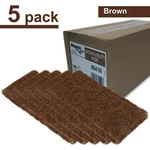 (5 Pack) 3M Doodleb Niagara 8541N Brown Scrub & Strip Utility Pads 5/8" X 10". Fixed Price $12.99.