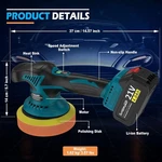 Sundpeypro Cordless Buffer Polisher 6000RPM 2X4AH Batteries 12X Pads 8 Speeds. Fixed Price $52.33.