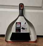 Oxo Good Grips Dustpan And Brush Set, Gray, Liike New!. Fixed Price $15.95.