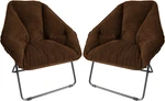 Zenithen Hexagon Folding Portable Dish Chair For Dorm Room, Brown (pack Of 2). Fixed Price $103.00.