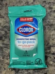 Clorox Disinfecting Wipes, To Go Fresh Scent 9 Count Travel Size. Fixed Price $5.99.