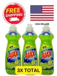 Ajax Vinegar Lime Ultra Dish Washing Detergent Liquid Soap 14OZ Home Kitchen 3PK. Fixed Price $18.26.