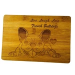 French Bulldog Small Wooden Cutting Board Live Laugh Love 9X6" Kitchen Decor. Fixed Price $14.50.