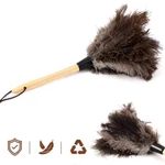Ostrich Feather Duster Brush With Wood Handle Fur Home Cleaning Tool. Fixed Price $10.11.