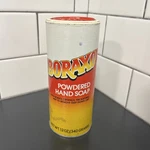 Boraxo Powdered Hand Soap 12 Oz Shaker Container Vintage 85% Full See Pics. Fixed Price $28.00.