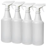 32OZ. Plastic Trigger Spray Bottles Chemical Resistant Heavy Duty Commercial 4PK. Fixed Price $12.49.