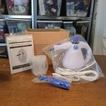 Thane Housewares H2O Portable Steam Cleaner White Blue Nob Model KB-2009B 120V. Fixed Price $14.00.