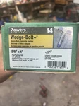 (10-PK) Hillman Heavy-duty Wedge Bolt 5/8" X 4" 372180. Fixed Price $21.44.