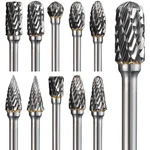 Carbide Burr Set Compatible With Dremel Rotary Tool 10PCS Double Cut .... Fixed Price $26.10.
