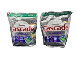 2PK Cascade Platinum Dawn Dishwasher Cleaner Lemon Scent TOTAL42 Action Pacs Pod. Fixed Price $11.95.