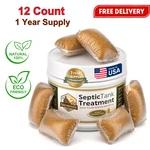 Septic Tank TREATMENT,1 Year Supply Of Dissolvable Easy Flush Live BACTERIA,12CT. Fixed Price $28.19.