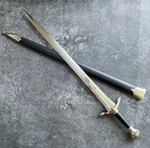 Forged High Carbon Steel Blade Battle Ready Sword Alloy Handle W/ Scabbard. Fixed Price $180.00.