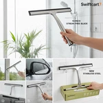 All-purpose Stainless Steel Shower Squeegee For Glass Door With 2 Adhesiv. Fixed Price $14.99.
