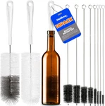 Holikme 10 Pack Brush Cleaner Set 15" Long Handle For Narrow Neck Bottles. Fixed Price $19.98.