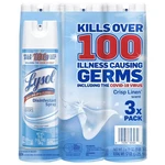 3 Pack Lysol Disinfectant Spray, Crisp Linen Scent 19 Oz Great Price. Fixed Price $25.90.