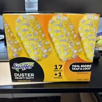 Swiffer Duster Heavy Duty Dusting Kit, Handle + 17 Refills. Fixed Price $26.59.