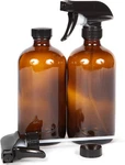Vivaplex, 2, Large, 16 Oz, Empty, Amber Glass Spray Bottles With Black Trigger. Fixed Price $15.12.