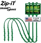 Zip It Drain Cleaner, 3-PACK Barbed Plastic Stick Hair Clog Remover. Fixed Price $16.95.