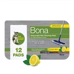 Hard-surface Floor Wet Disposable Cleaning Pads, Lemon Mint Scent, (12-COUNT). Fixed Price $12.96.