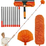 15FT High Reach Extentable Dusting Kit Window Cleaning Ceiling Cobweb Microfiber. Fixed Price $14.50.