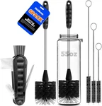Holikme 6 Pack Bottle Brush Set, 14" Long Handle Stainless Steel Cleaner. Fixed Price $12.83.