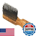 Redecker Wild Boar Bristle Hairbrush Waxed Olive Wood Handle 8-1/8-INCHES 721205. Fixed Price $71.07.
