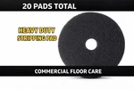 3M 15IN Black Stripping Floor Pads 7300 20 Pack Heavy Duty Commercial. Fixed Price $279.88.