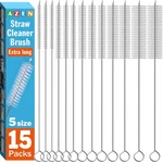 Azen Pack Straw Cleaner Brush Set, 12 Extra Long, Inches, A-15P. Fixed Price $17.99.