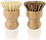 2 Pack Bamboo Dish Scrub Brush Natural Cleaning Vegetable For. Fixed Price $18.03.