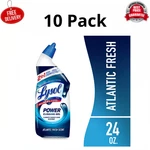 (10 Pack) Lysol Power Toilet Bowl Cleaner Gels, Atlantic Fresh, 24 Fl Oz. Fixed Price $27.99.